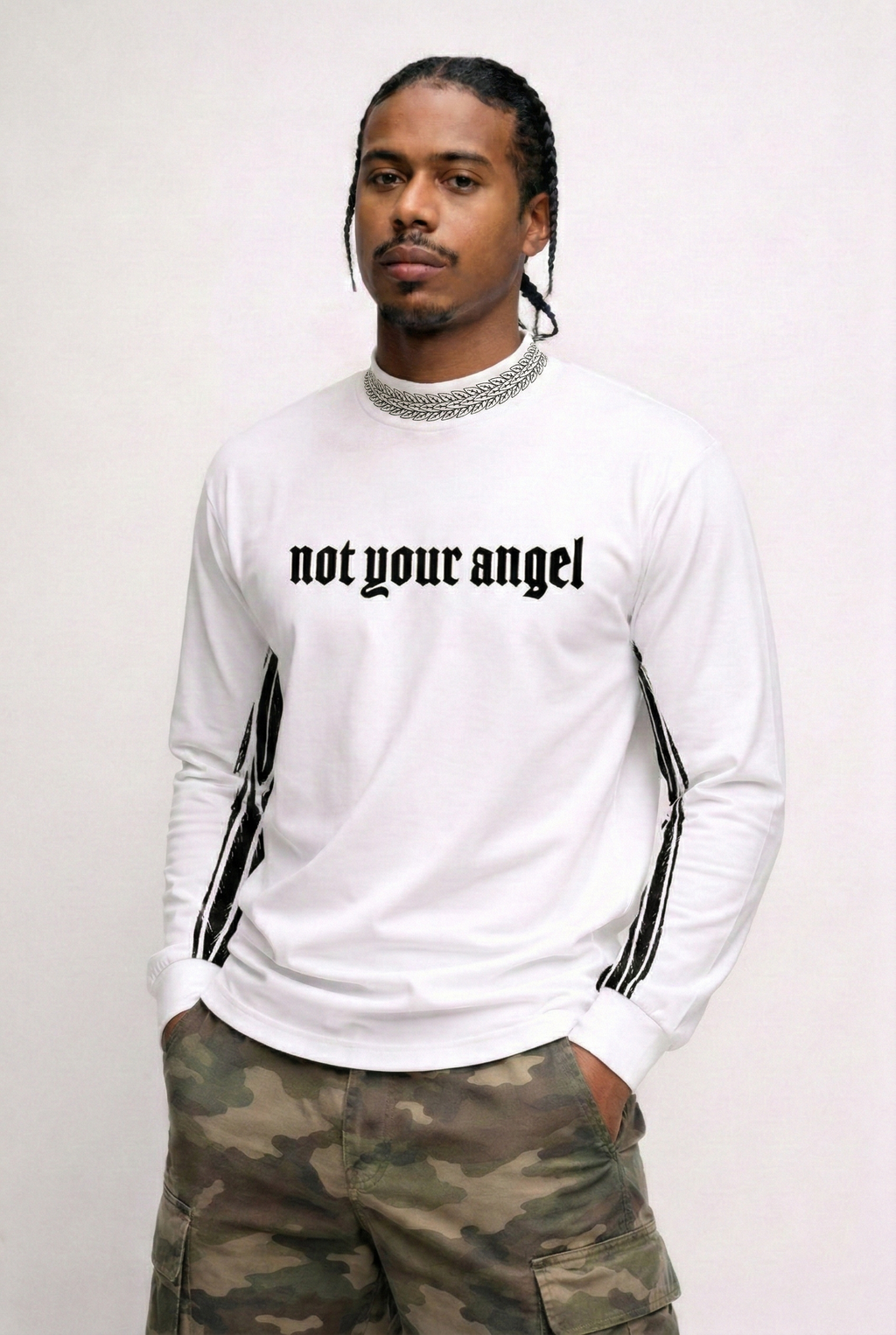 Not Your Angel - Long Sleeve  - Unisex - White