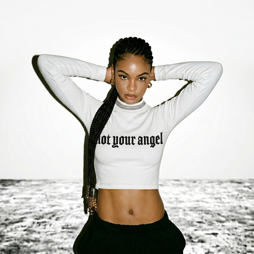Not Your Angel - Crop Top - White