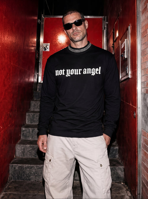 Not Your Angel - Long Sleeve  - Unisex - Black