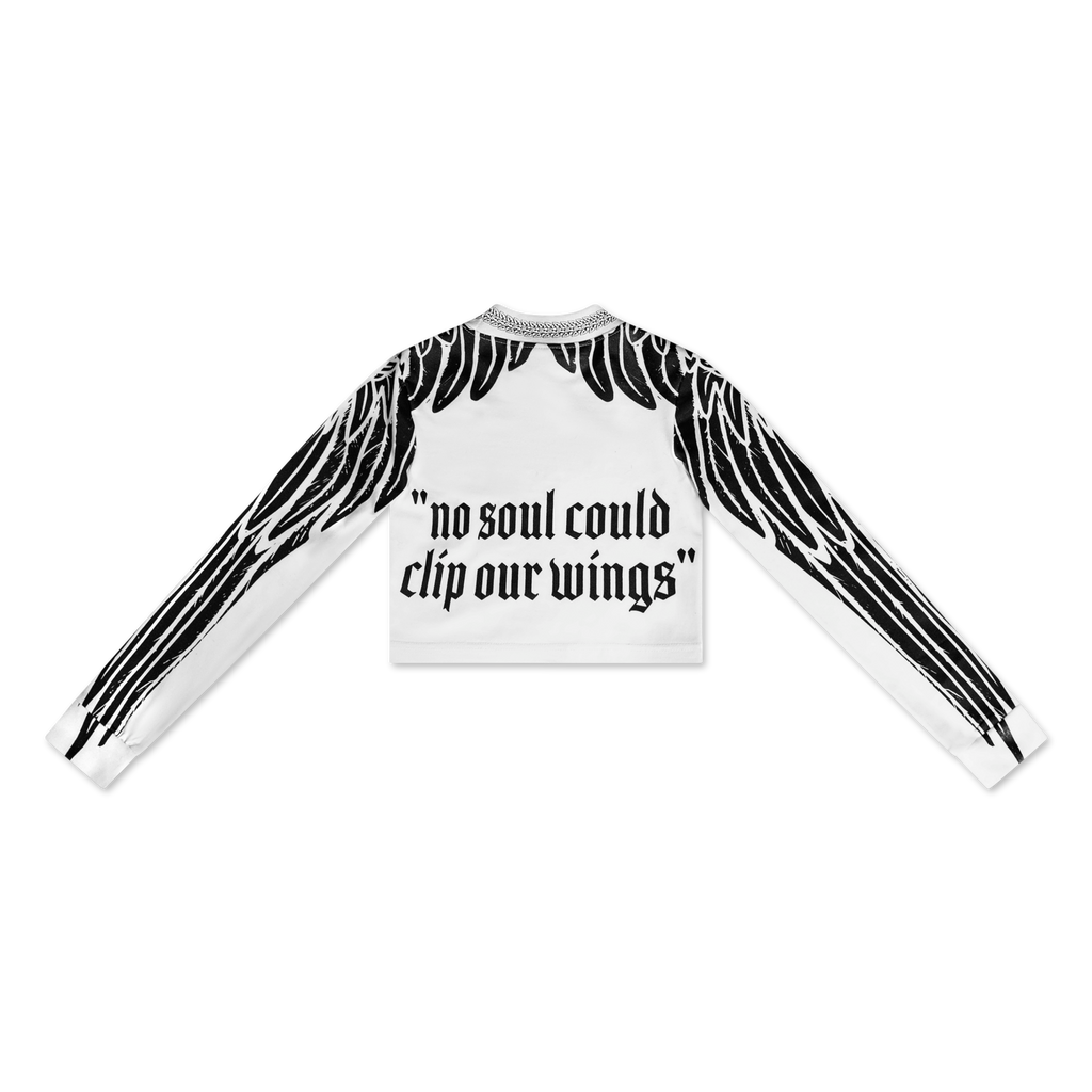 Not Your Angel - Crop Top - White