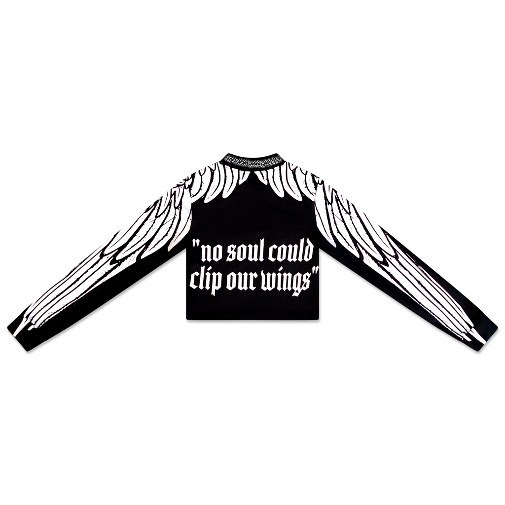 Not Your Angel - Crop Top - Black