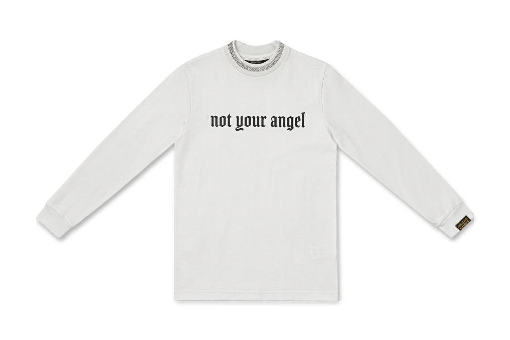Not Your Angel - Long Sleeve  - Unisex - White